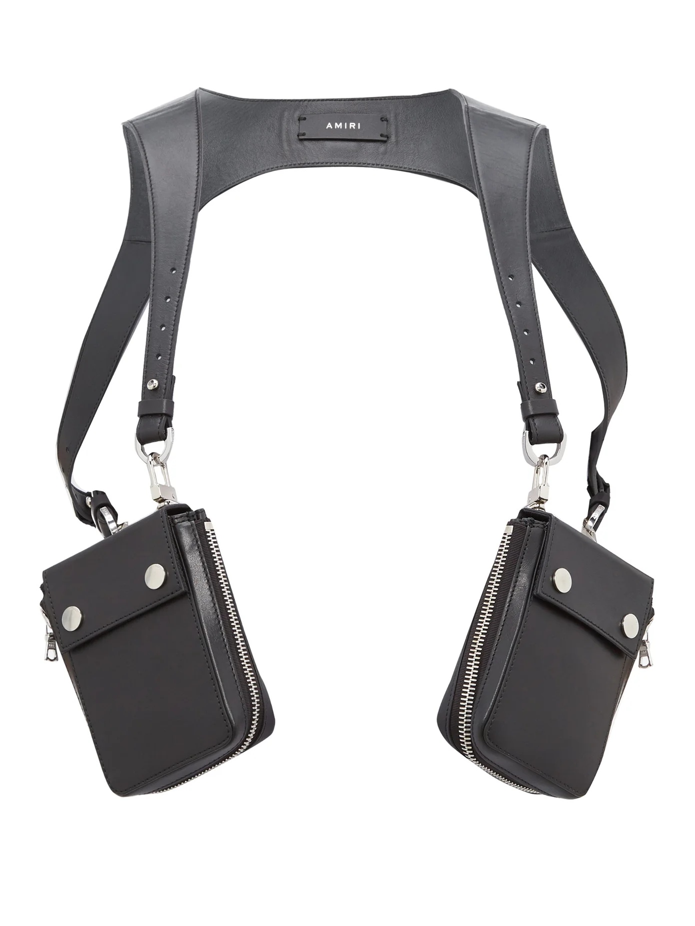 Zipped-pouch leather harness - 1