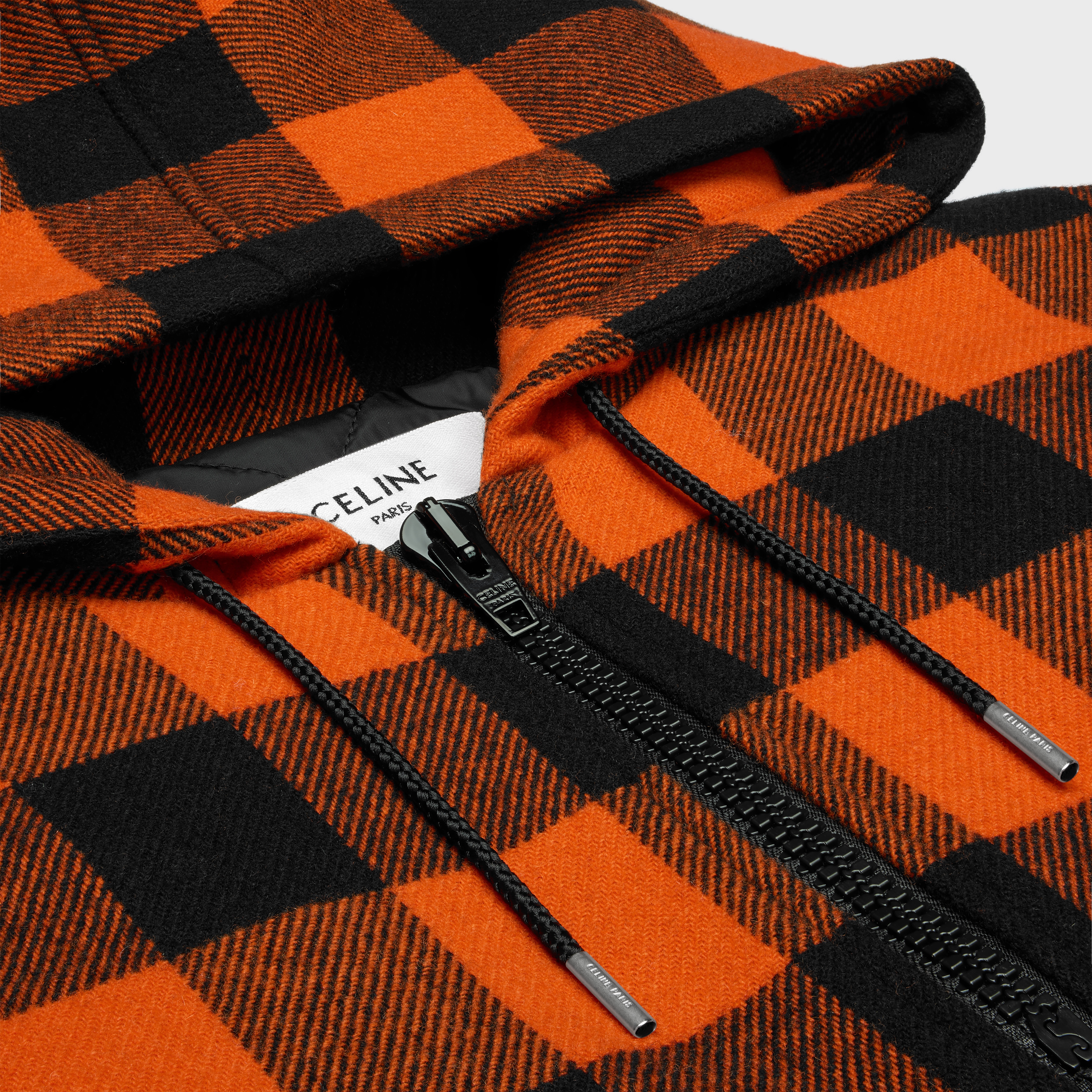 celine windbreaker in check wool - 3