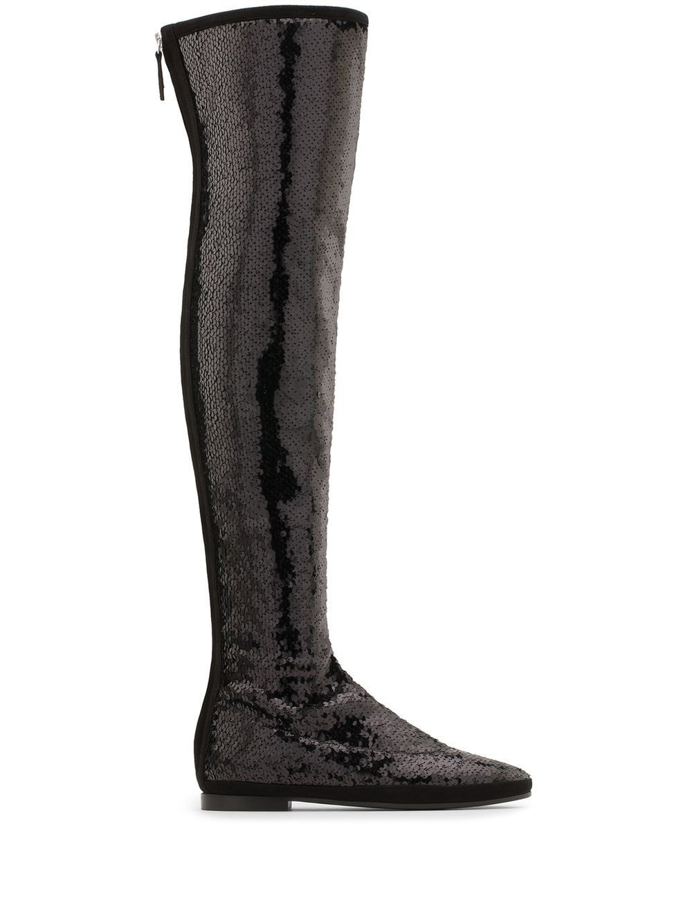 Candle sequin-embellished boots - 1