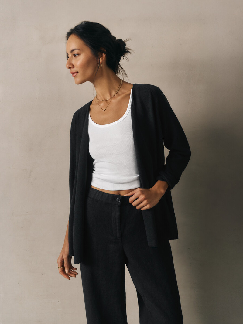 Organic Linen Cotton Wrap Cardigan 7