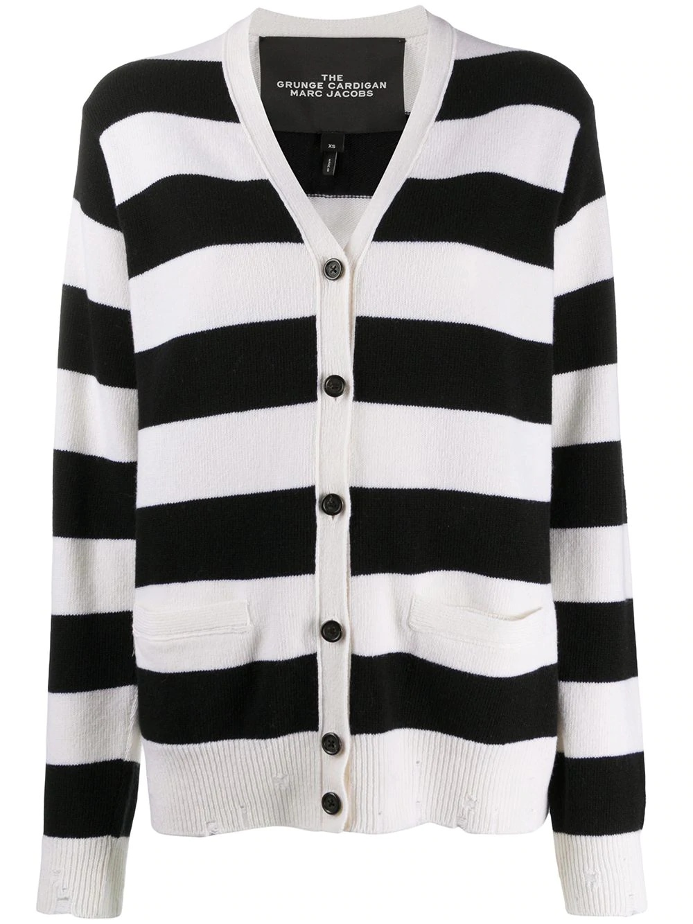 striped long-sleeve cardigan - 1