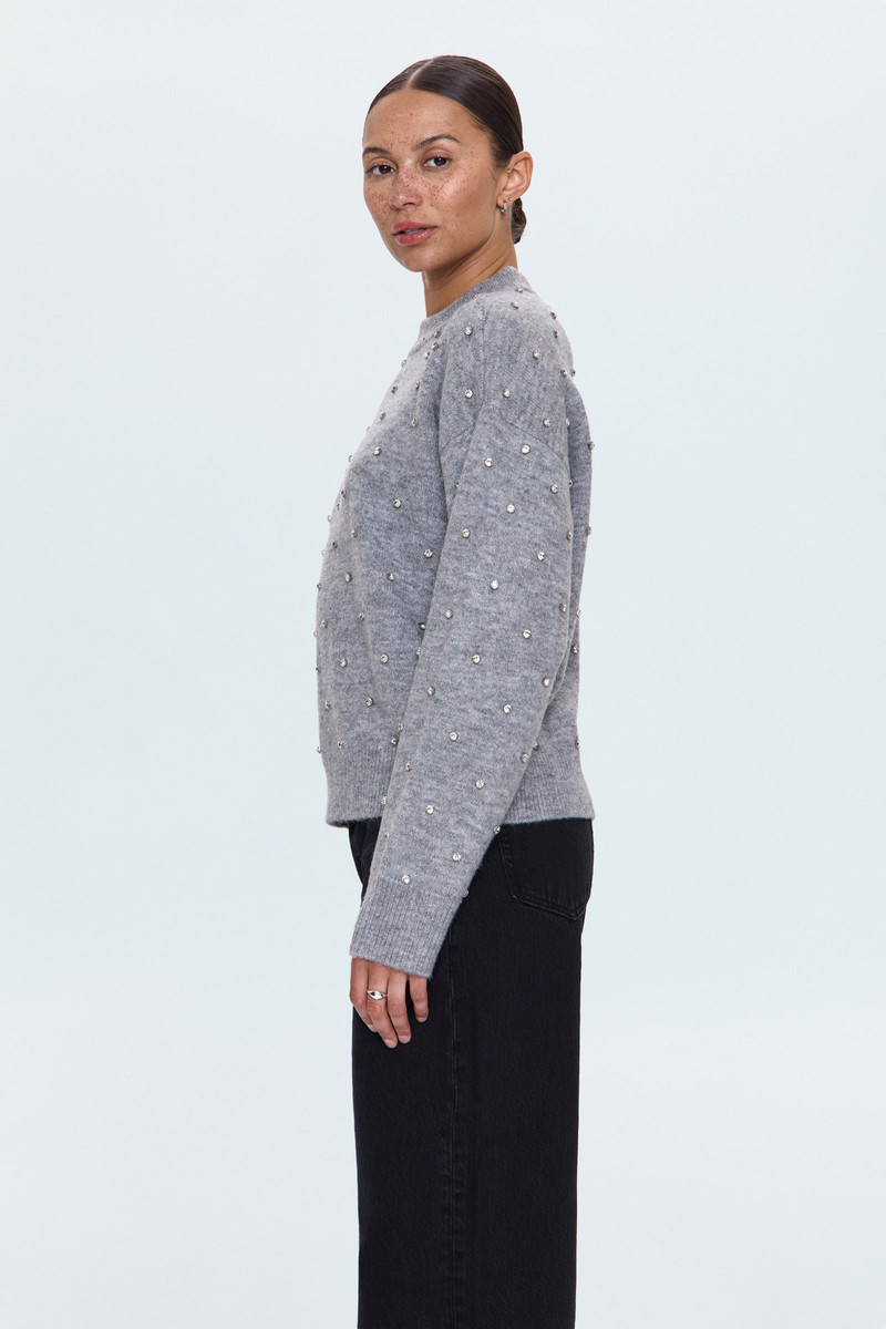 AURA RELAXED CREW NECK SWEATER - CHARCOAL DIAMONTE 3