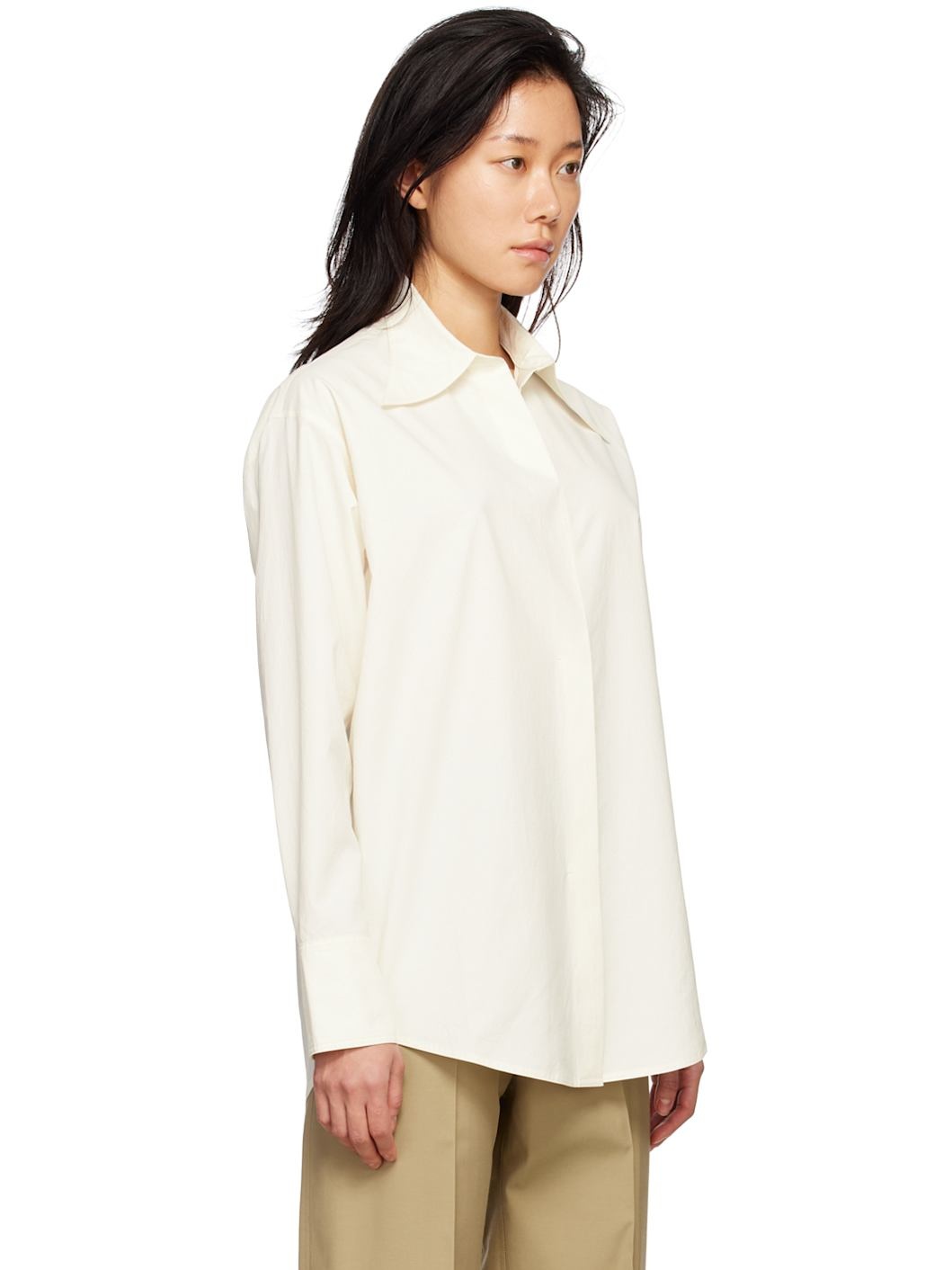 Off-White Pointed Collar Shirt - 2
