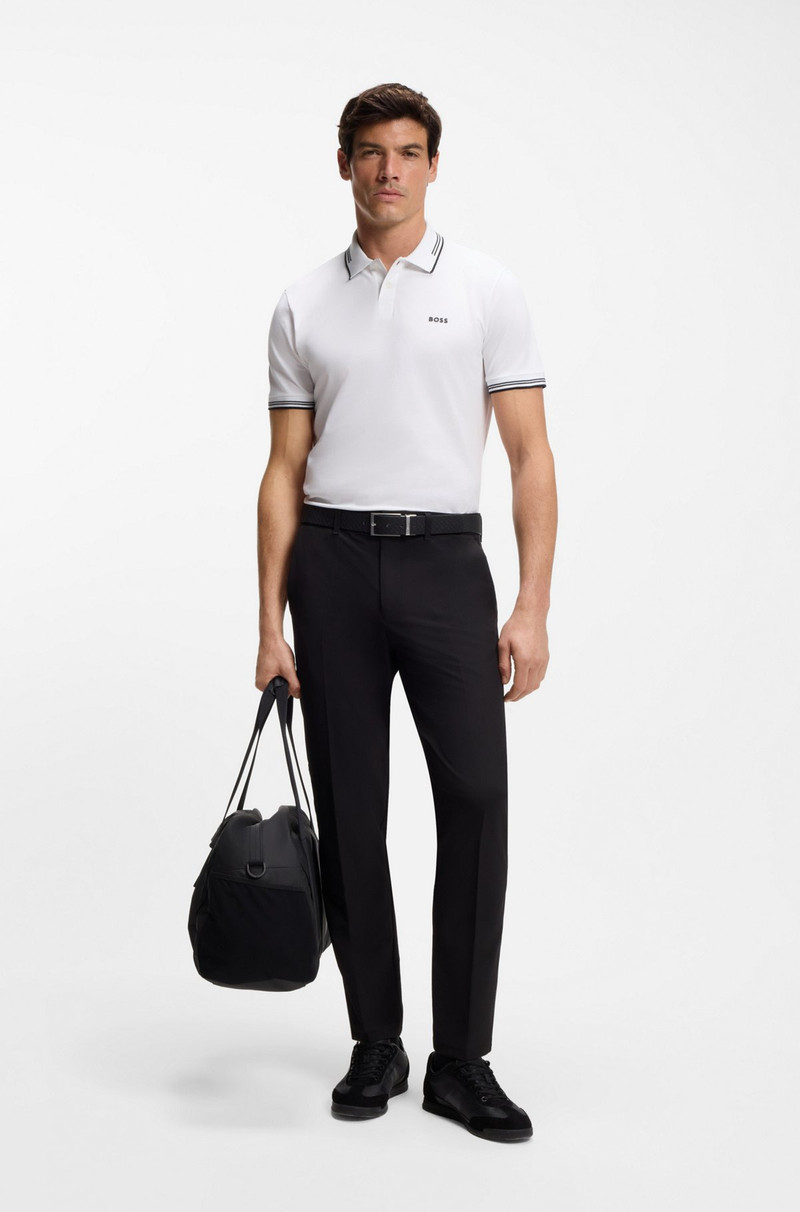 BOSS STRETCH-COTTON SLIM-FIT POLO SHIRT WITH BRANDING outlook