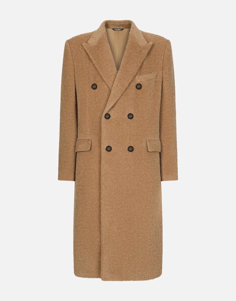 Double-breasted baby llama wool coat - 1