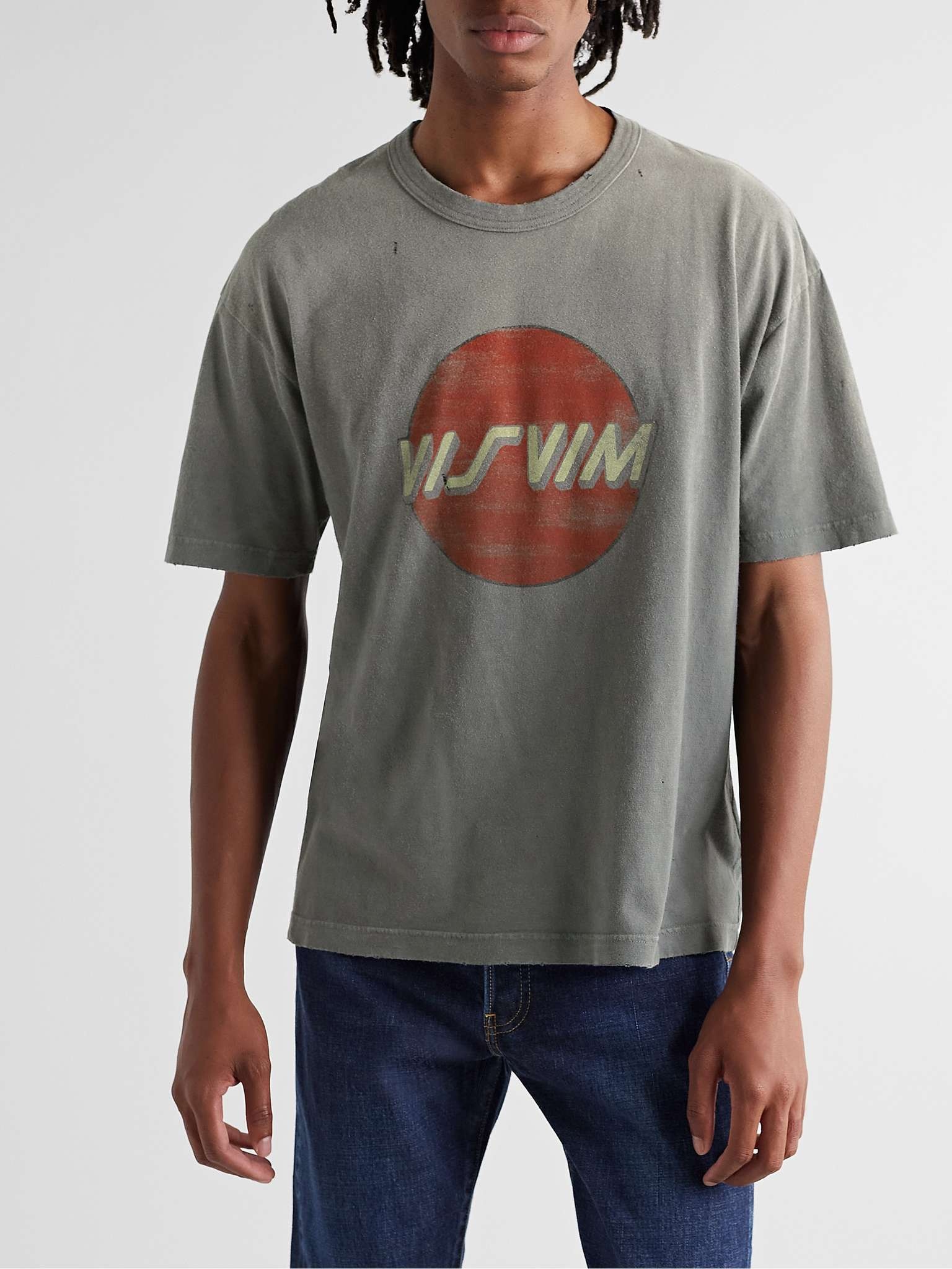 Distressed Printed Cotton-Jersey T-Shirt - 4