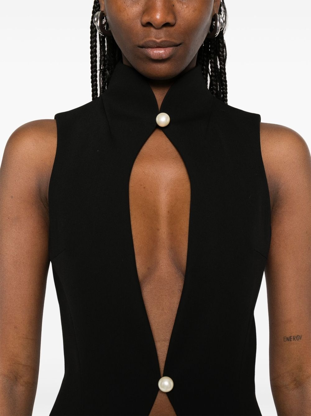 cut-out mini dress - 5