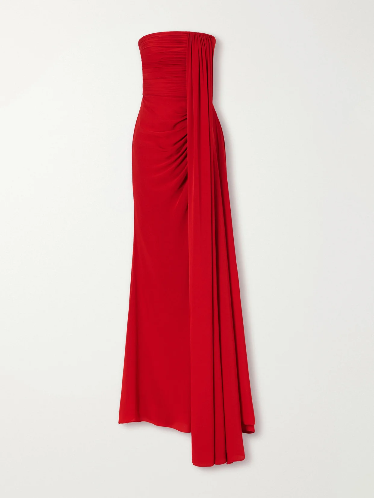 Draped Silk-georgette Gown - 1