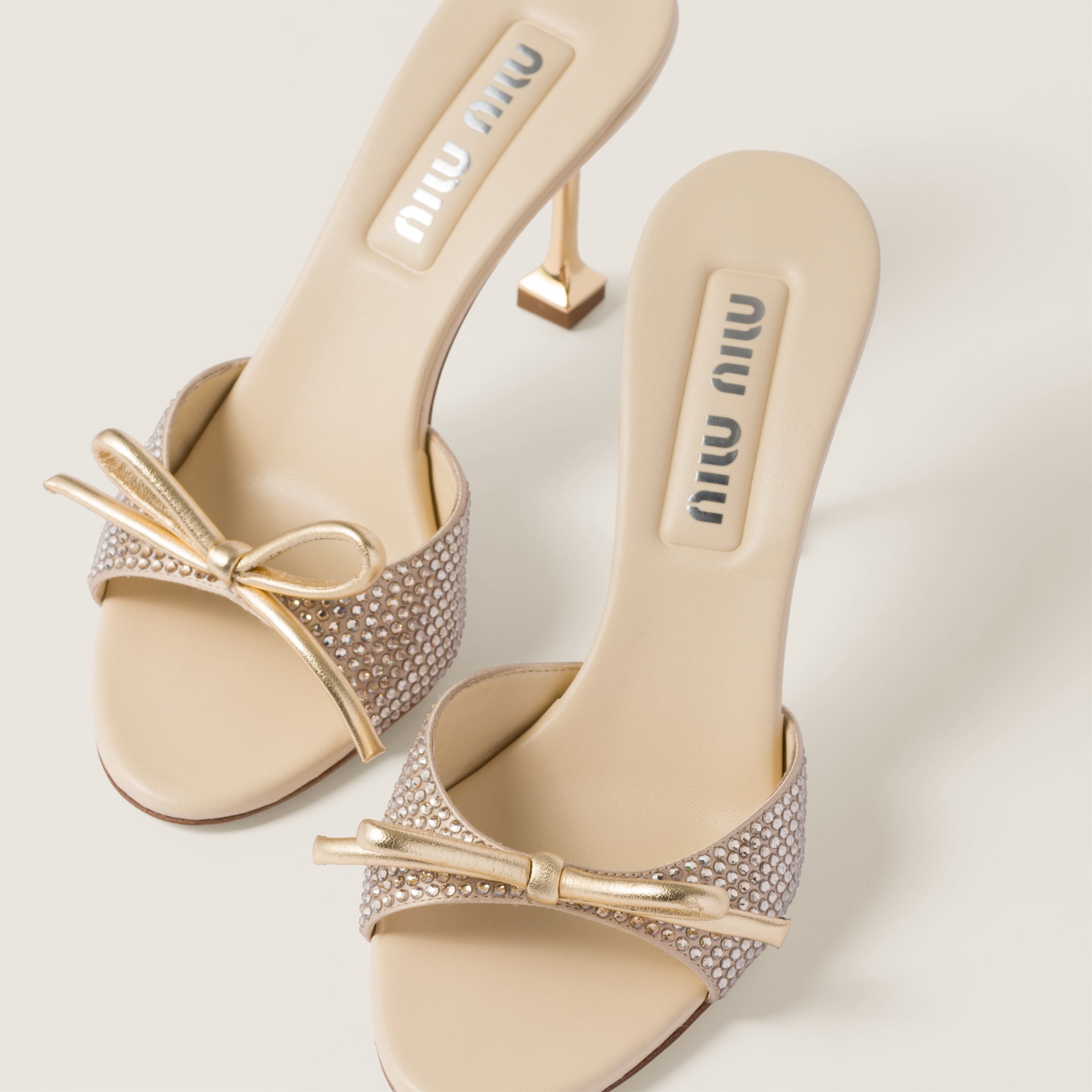 サンダル・ミュール MiuMiu | Satin sandals 5XX630_2AWL_F0036_F_085 Miu Miu Satin sandals | REVERSIBLE