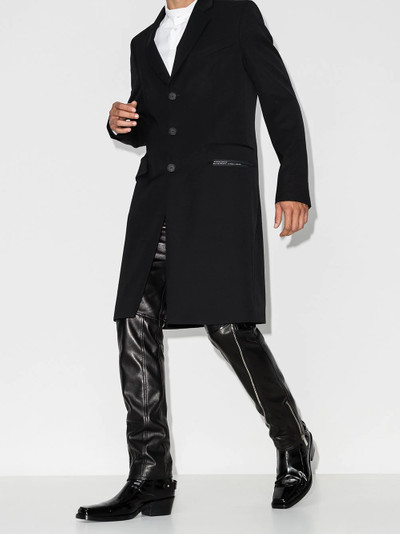 Givenchy logo band single breasted coat outlook