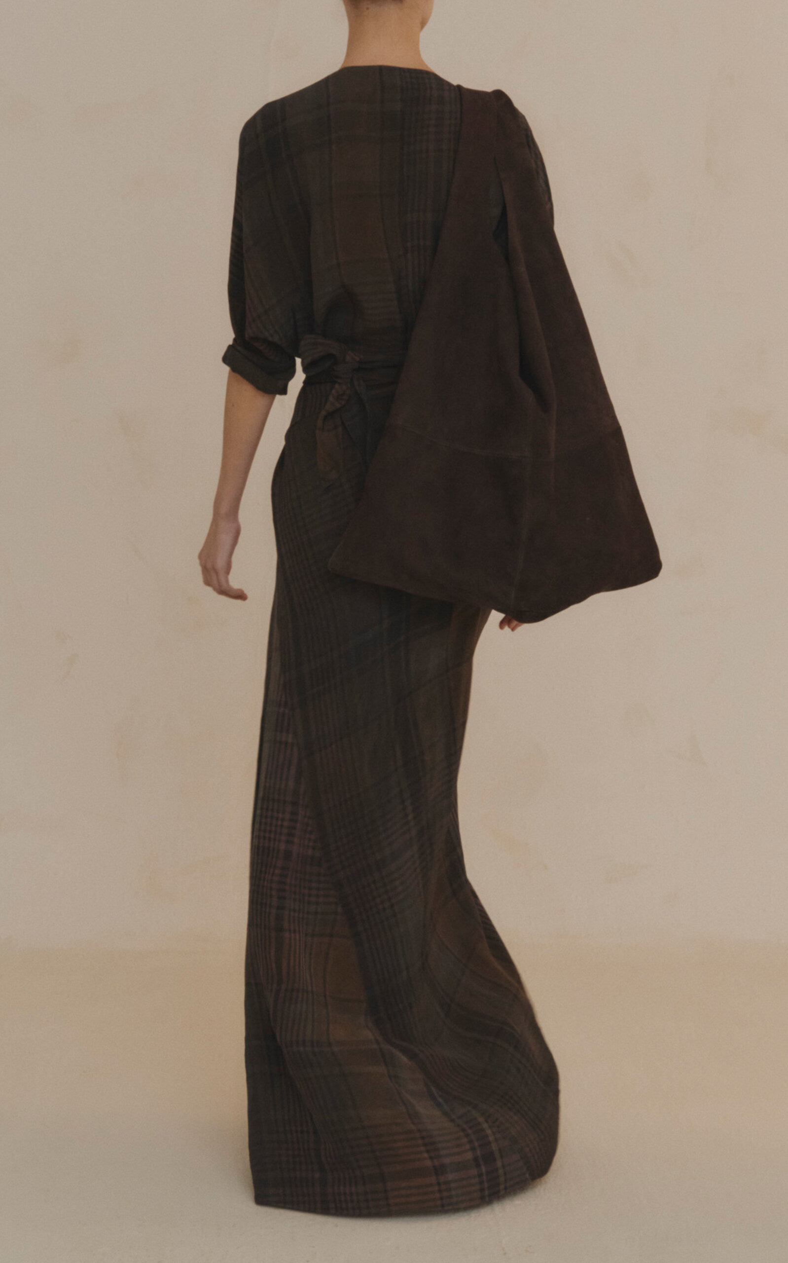 Agate Plaid Wrap Dress plaid - 6