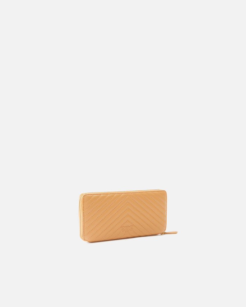PINKO ZIP-AROUND WALLET IN CHEVRON-PATTERNED NAPPA LEATHER outlook