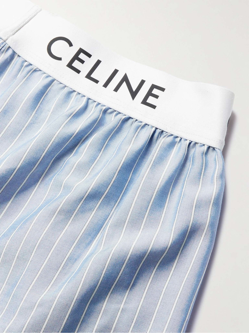 Straight-Leg Striped Silk Pyjama Shorts 3