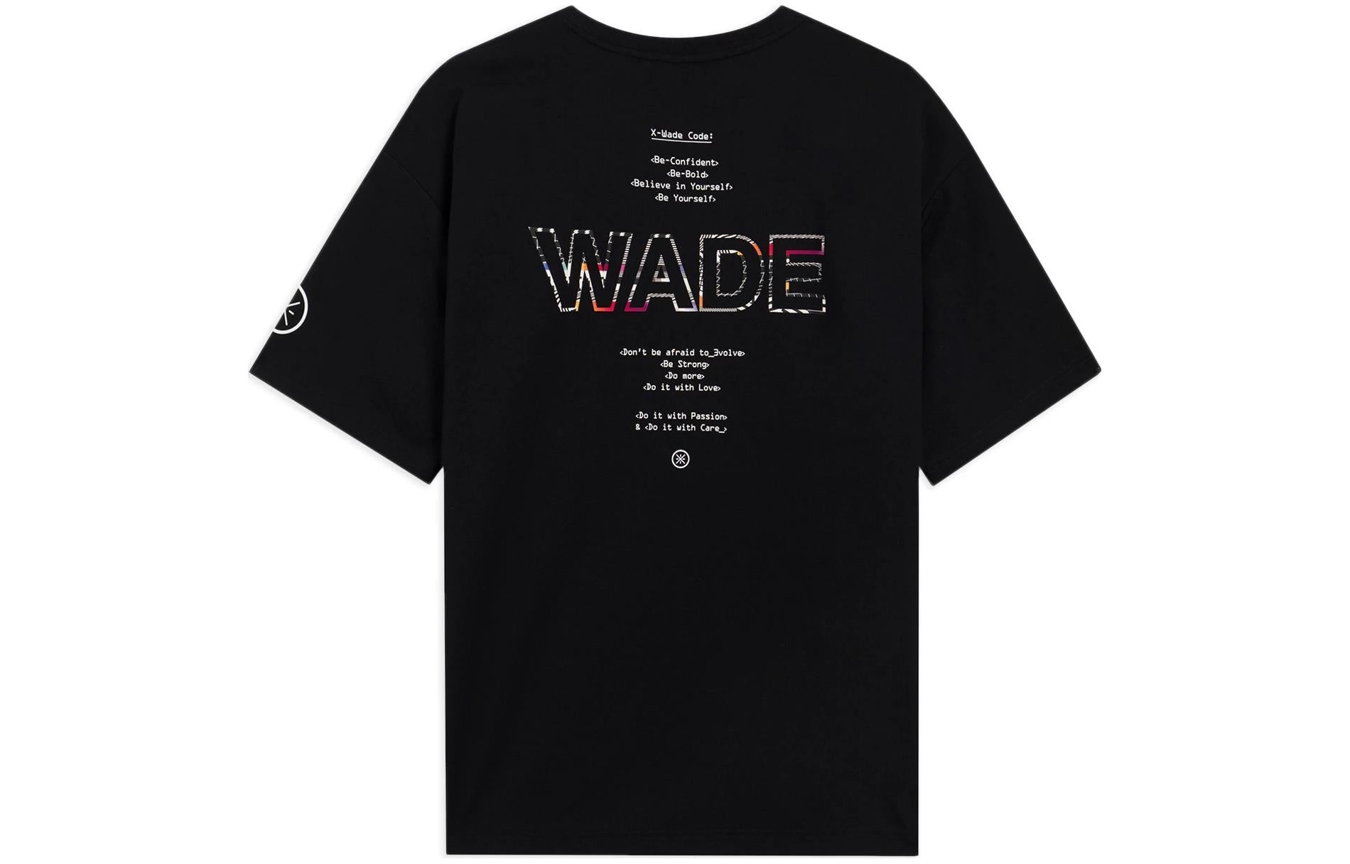 Li-Ning Way Of Wade Code Graphic Loose Fit T-shirt 'Black' AHSS437-1 - 2