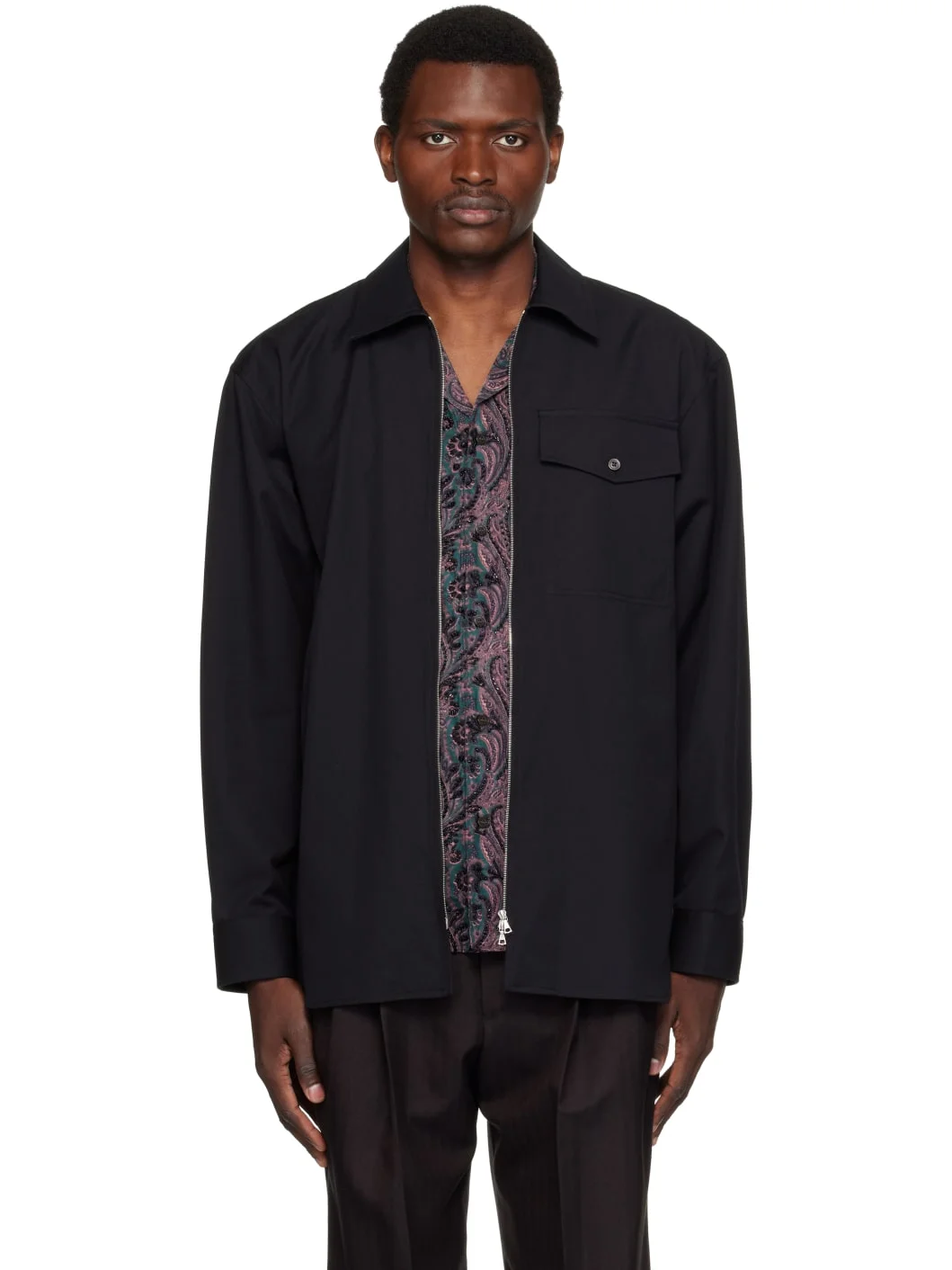 Black Zip Shirt - 1