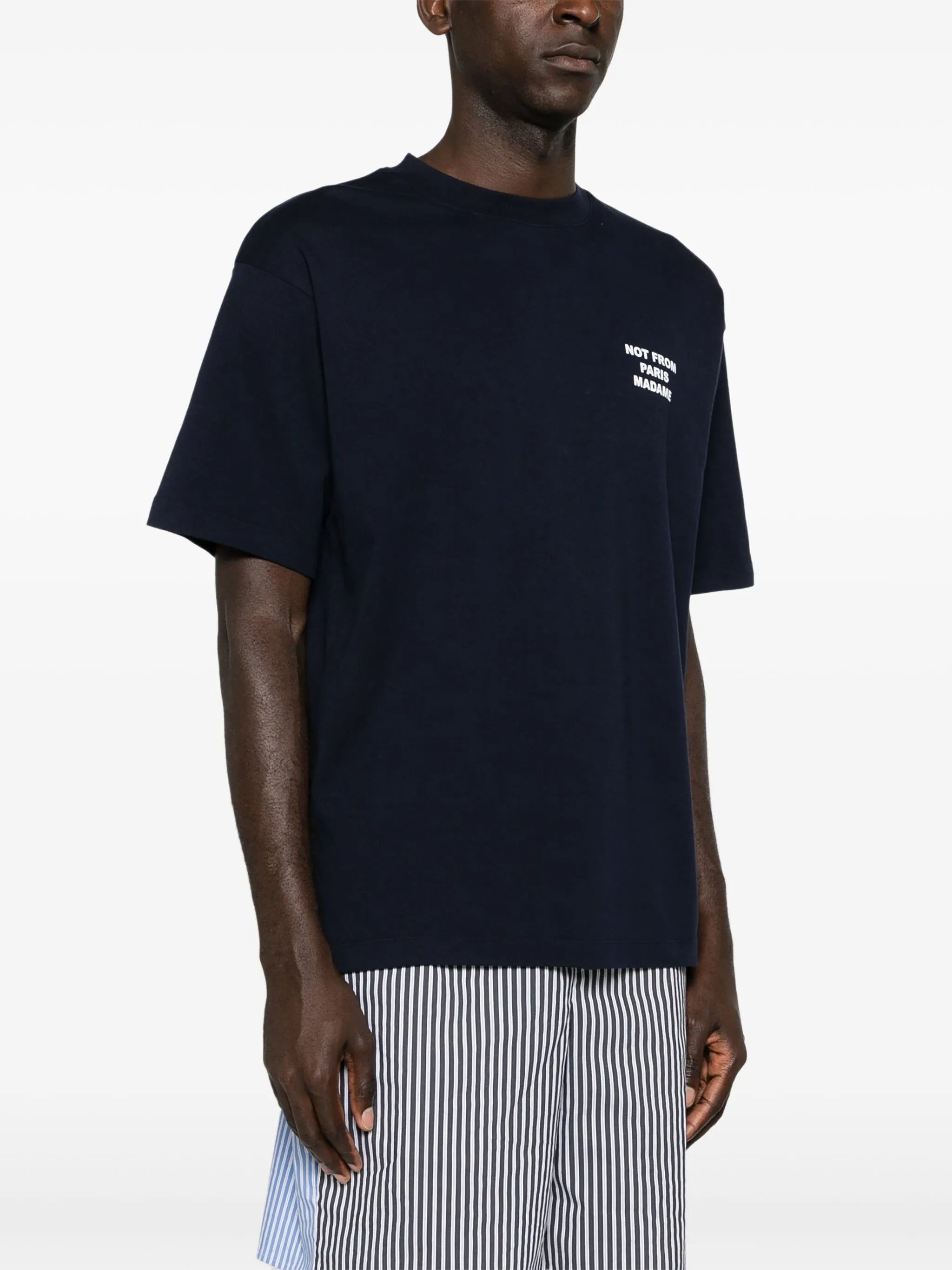 Drole De Monsieur Slogan-print Cotton T-shirt - 3