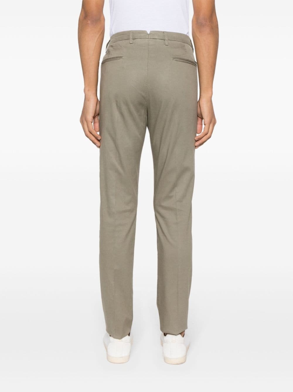 tapered-leg stretch-cotton chinos - 4