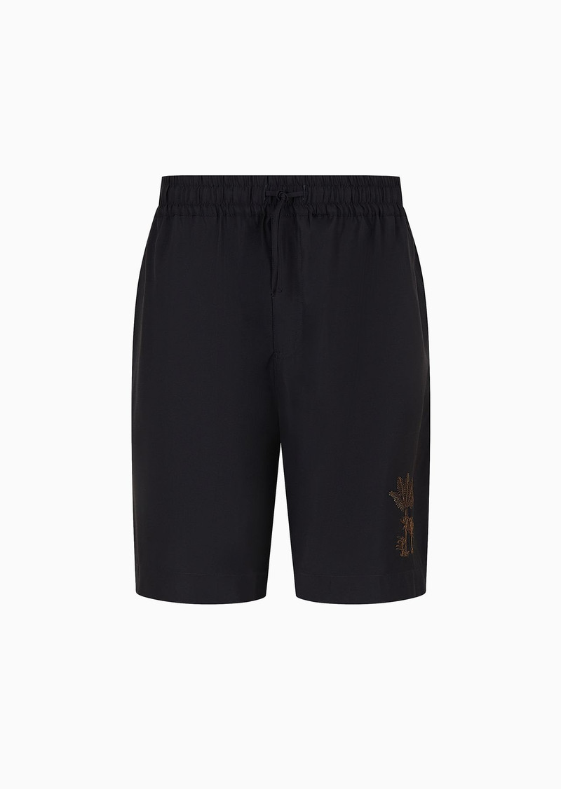 Emporio Armani Sustainability Values Capsule Collection recycled modal drawstring Bermuda shorts 1