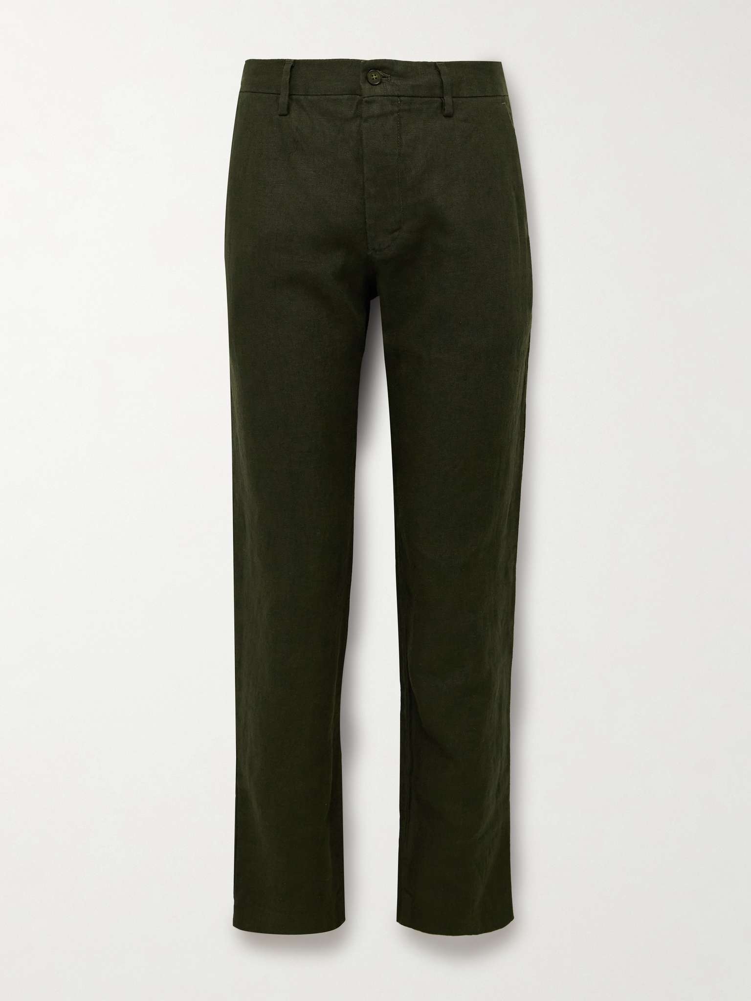 Theo 1454 Tapered Linen Trousers - 1