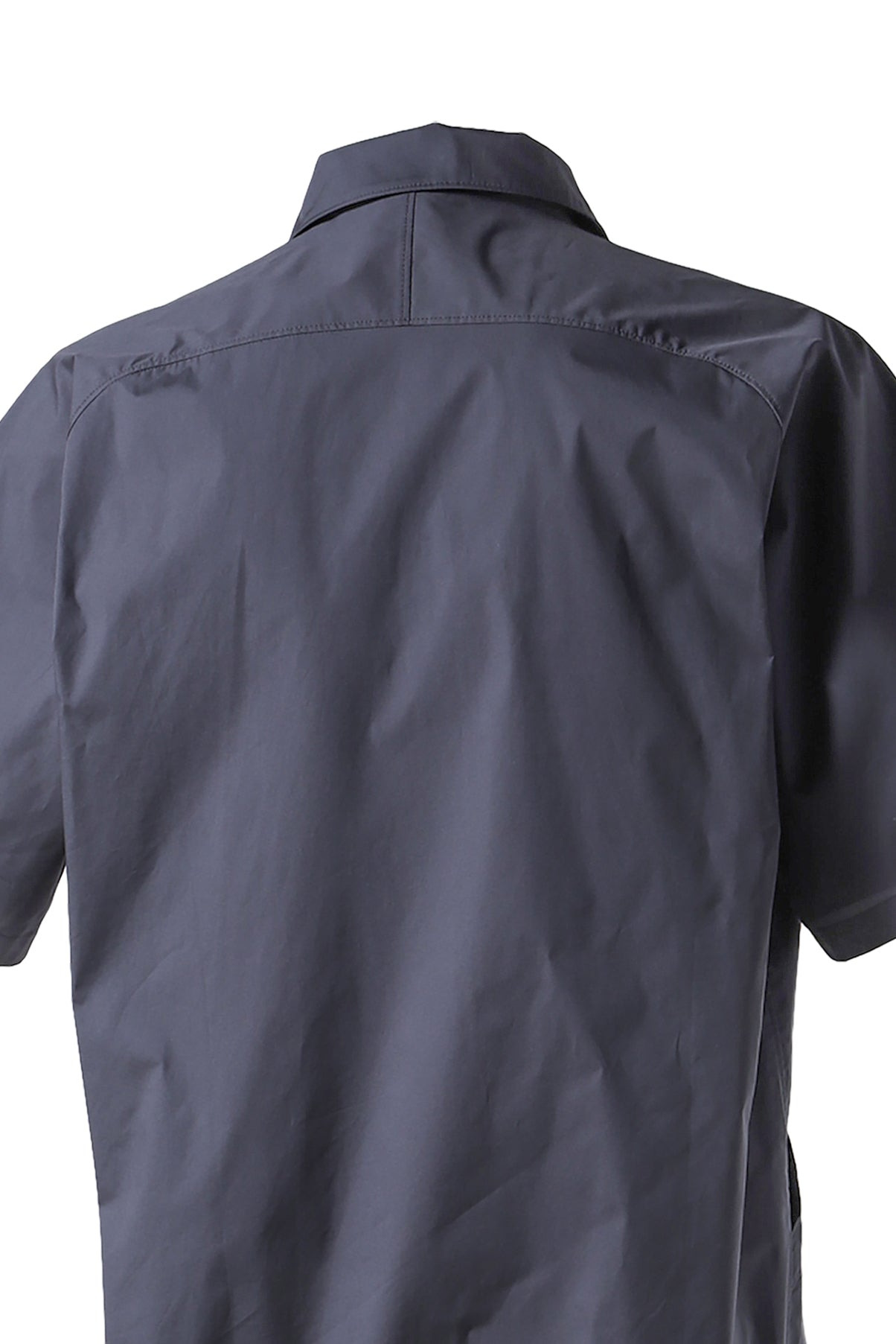 POPLIN ZIPPED SHORT SLEEVE SHIRT / CONVOY GRY - 8