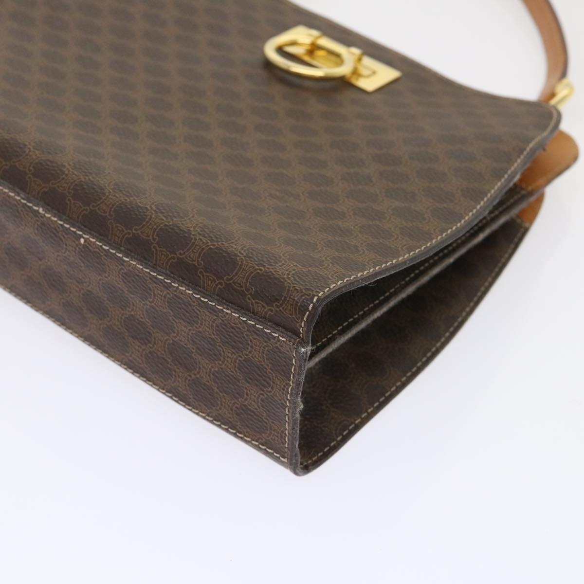 CELINE Macadam Canvas Hand Bag Pvc Leather Brown - 15