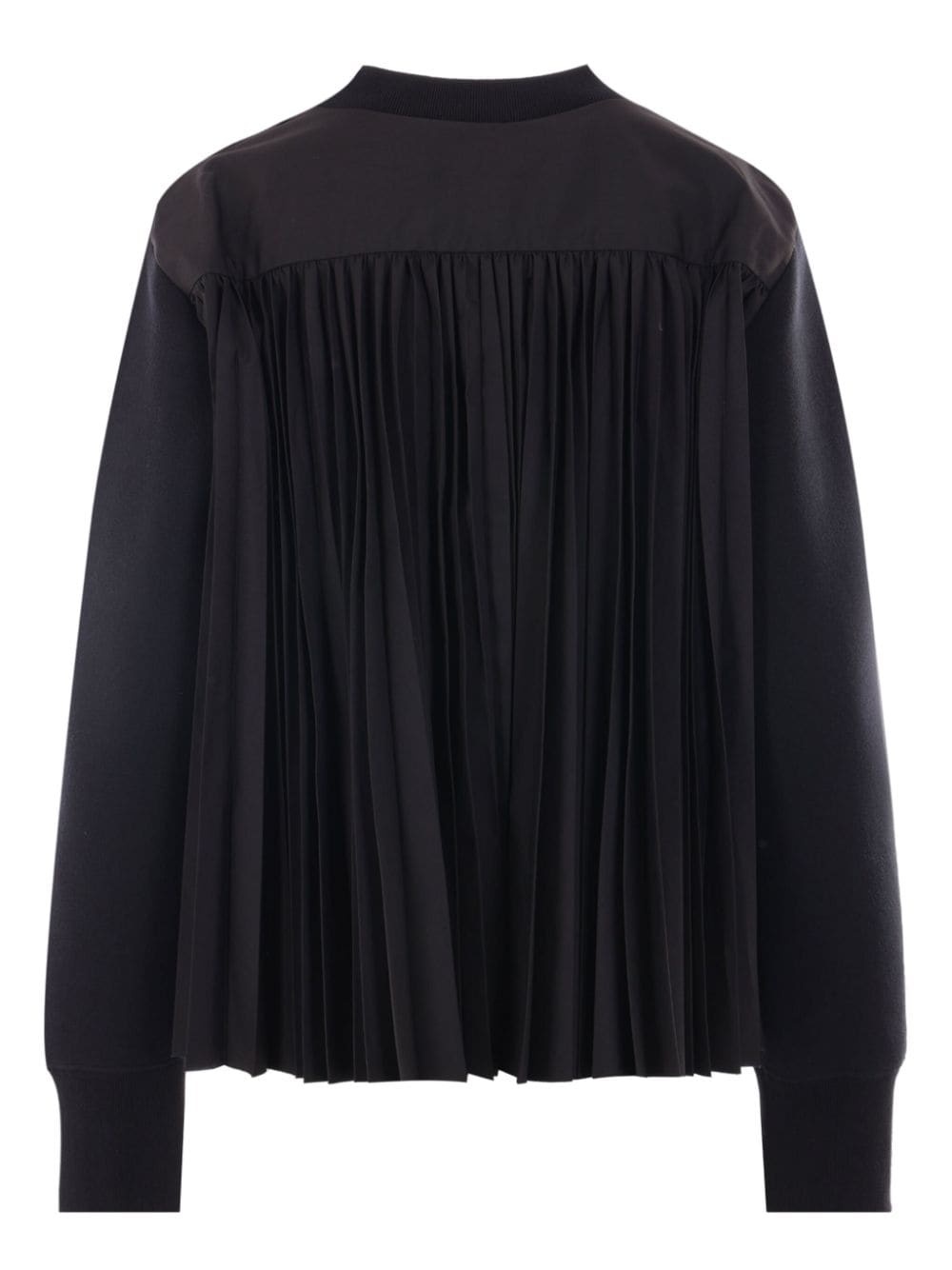 panelled crew-neck sweatshirt - 2