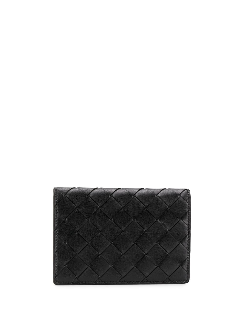 intrecciato weave passport holder - 1