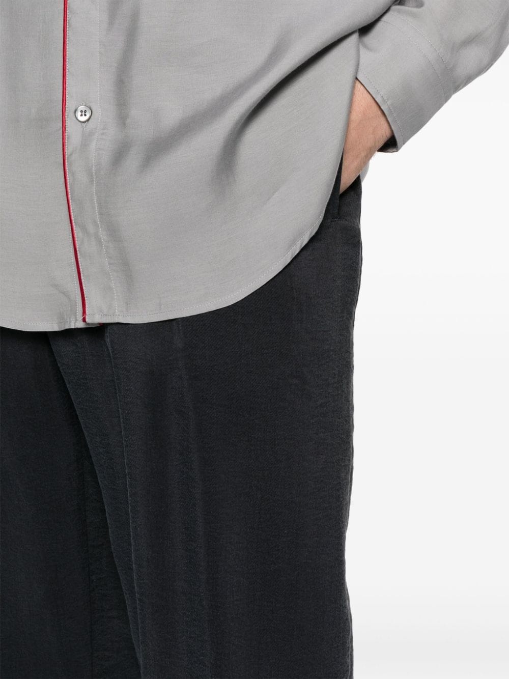 twill tapered trousers - 5