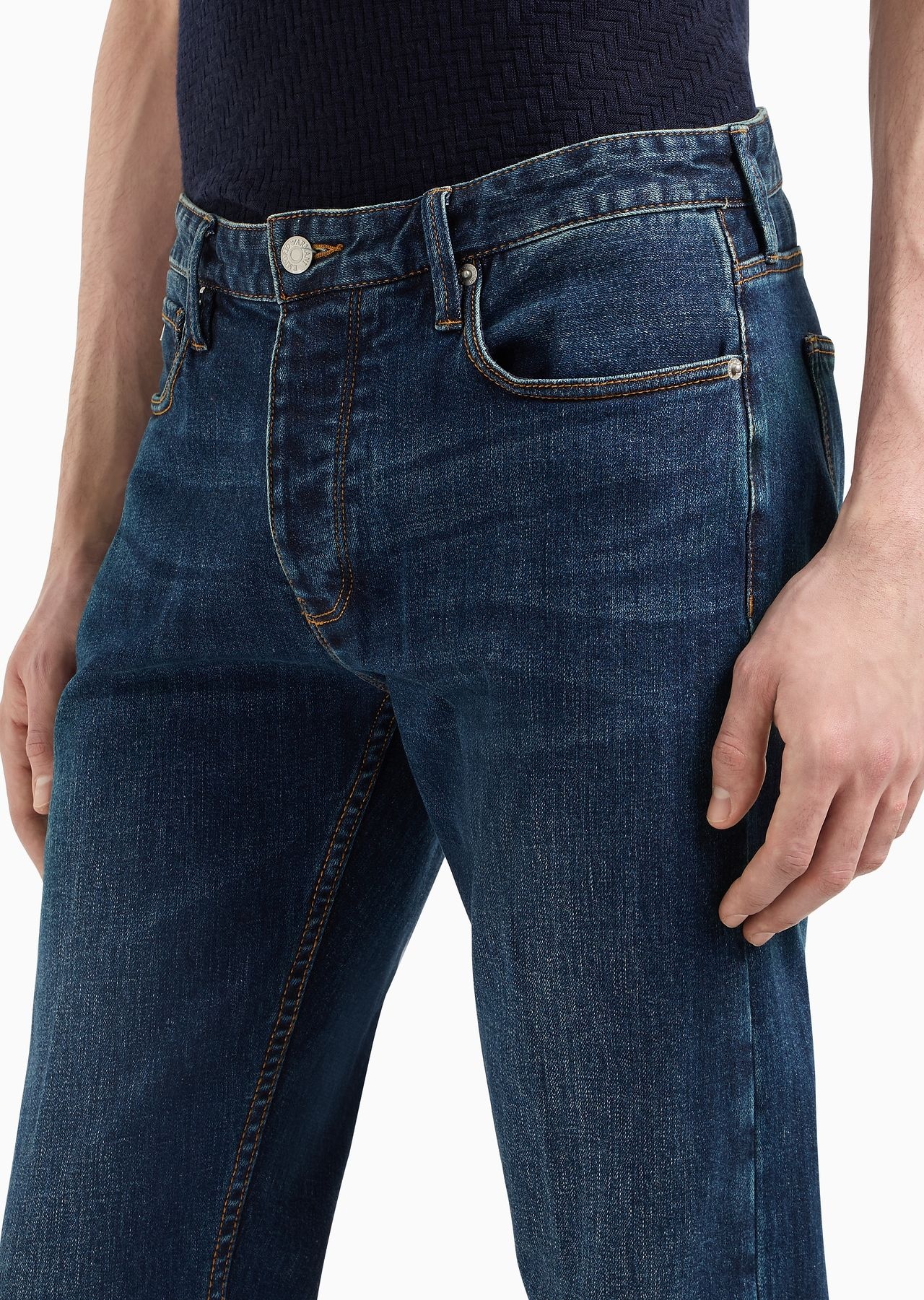 J75 Slim-fit, washed stretch-denim jeans - 5