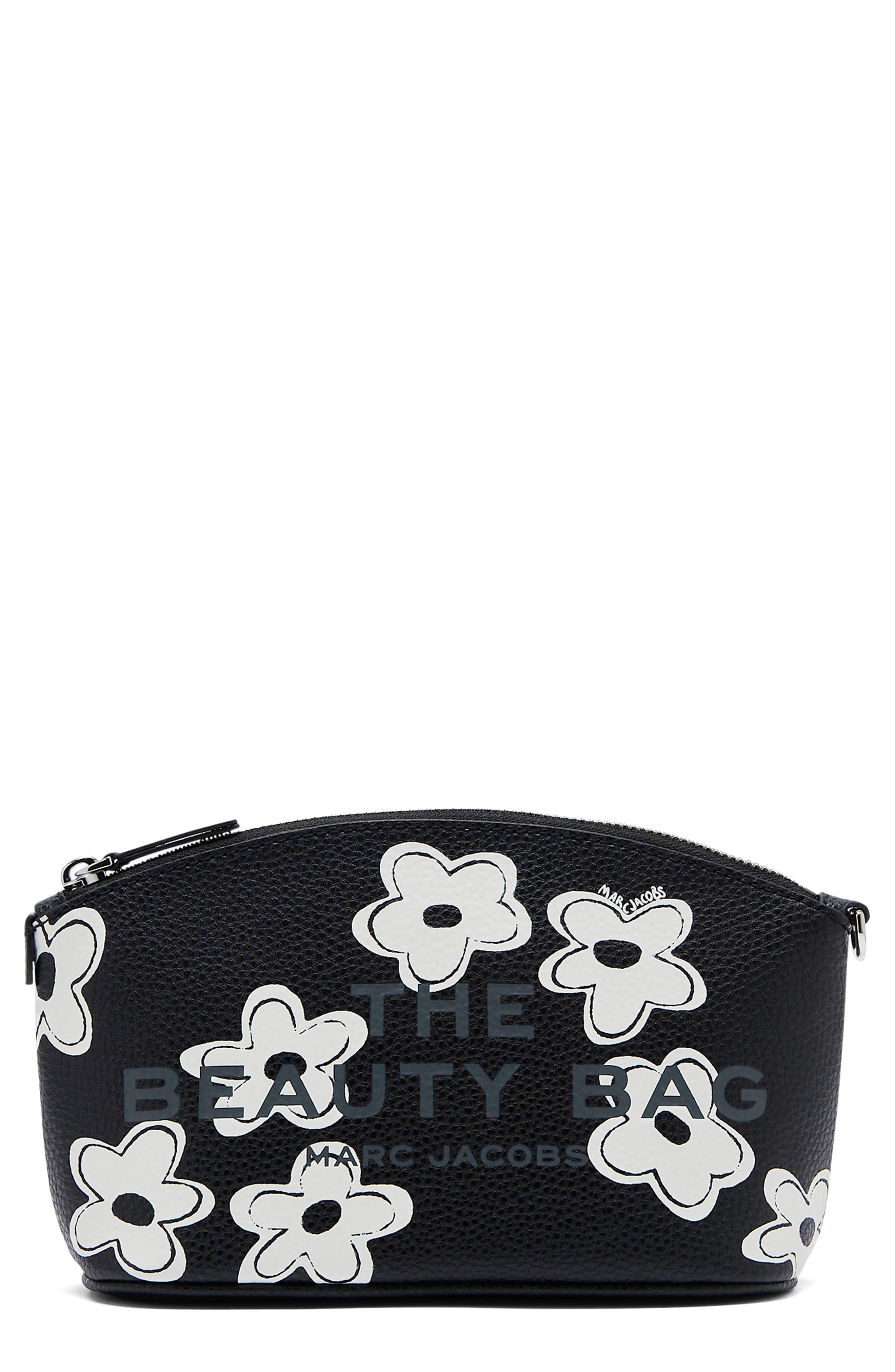 Marc Jacobs The Daisy Leather Beauty Bag in Black/white at Nordstrom - 1