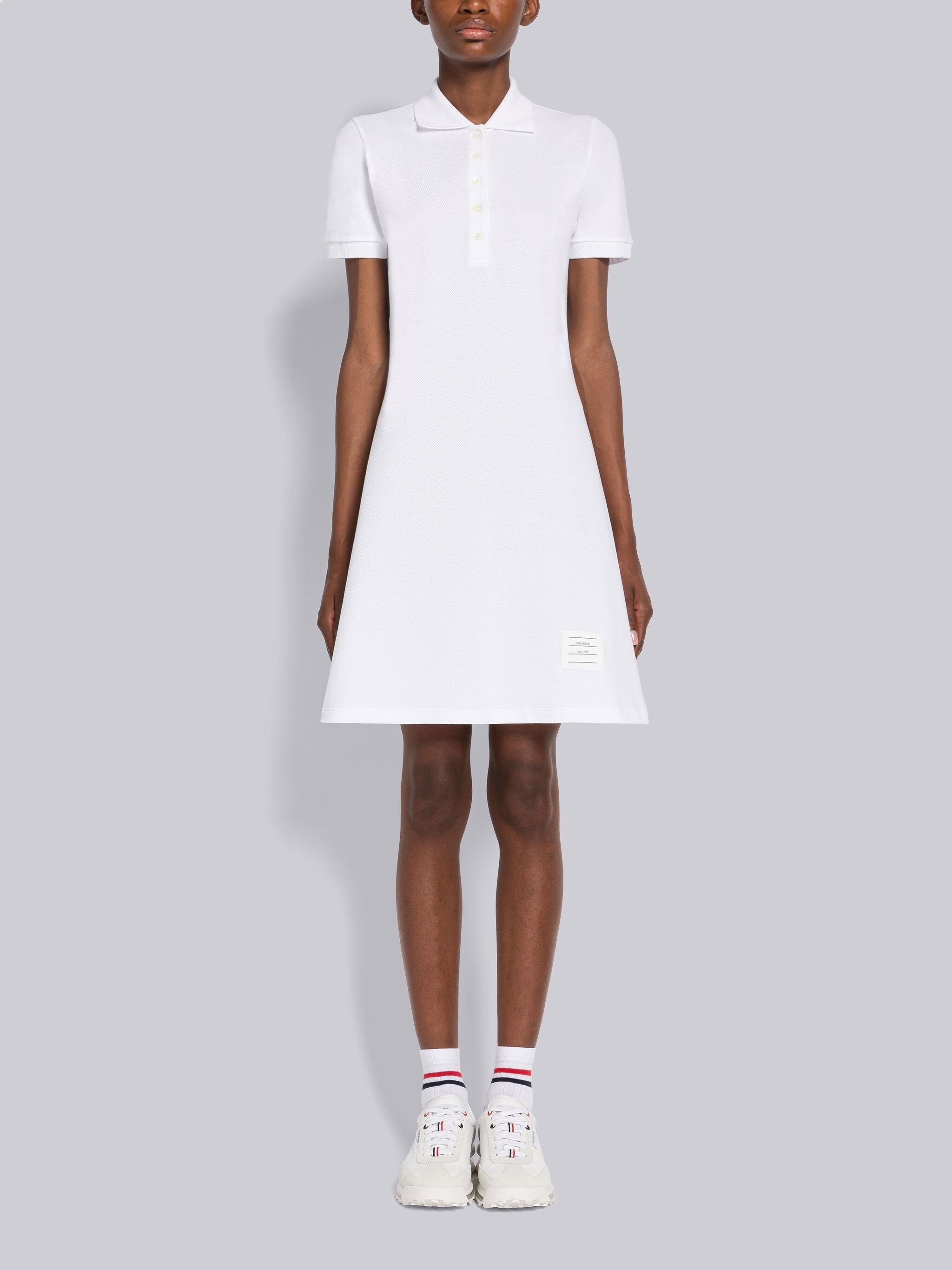 Pique Rib Gusset Flared Tennis Dress - 1