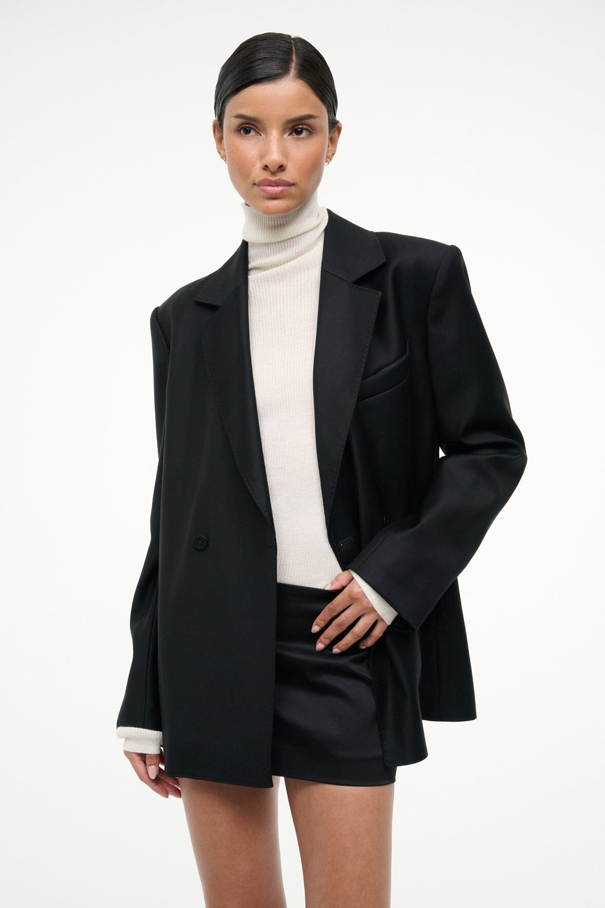 STAUD CONRAD BLAZER BLACK - 3
