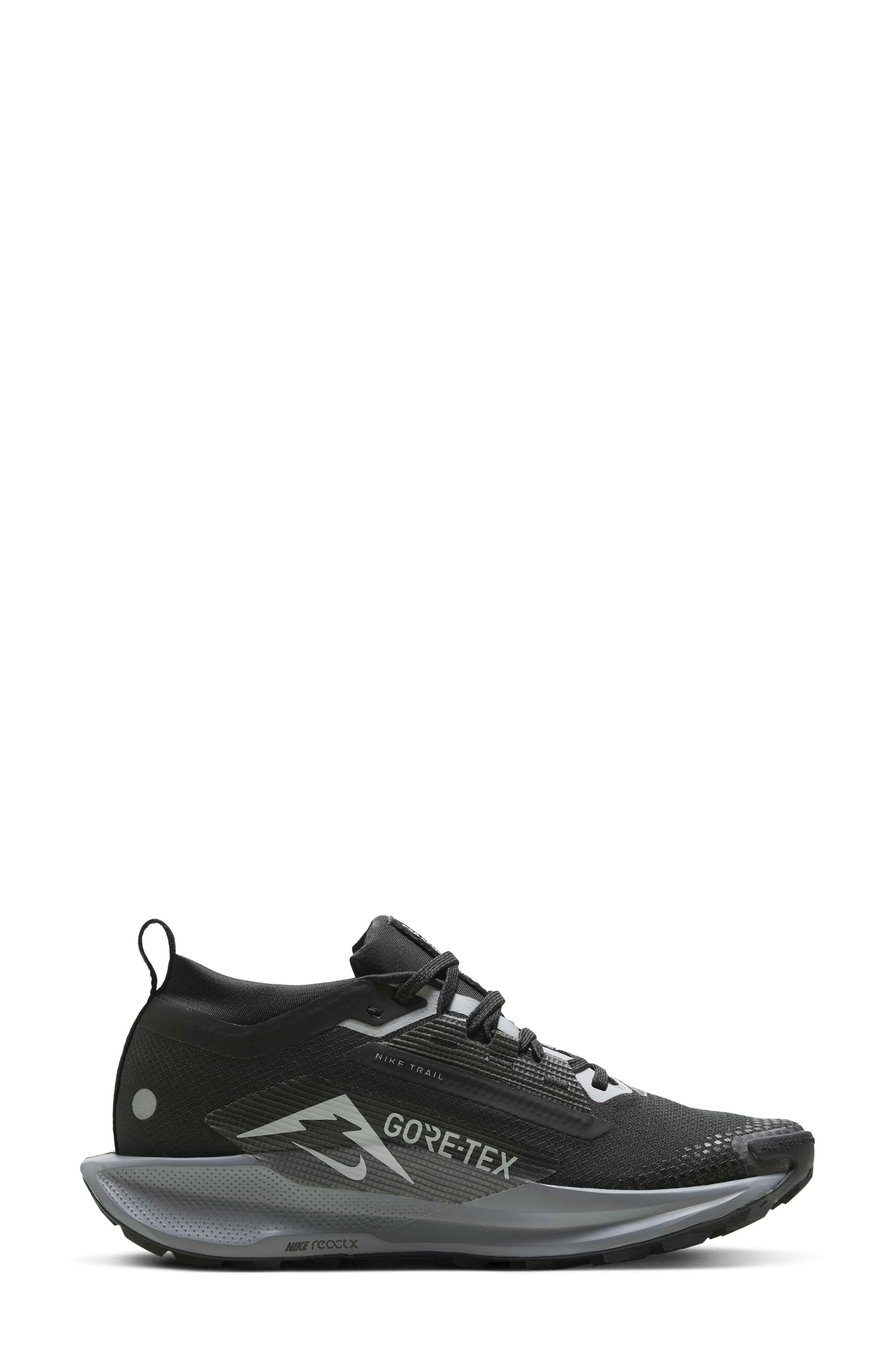 Nike Pegasus Trail 5 Gore-Tex® Waterproof Running Shoe in Black/Grey at Nordstrom - 6