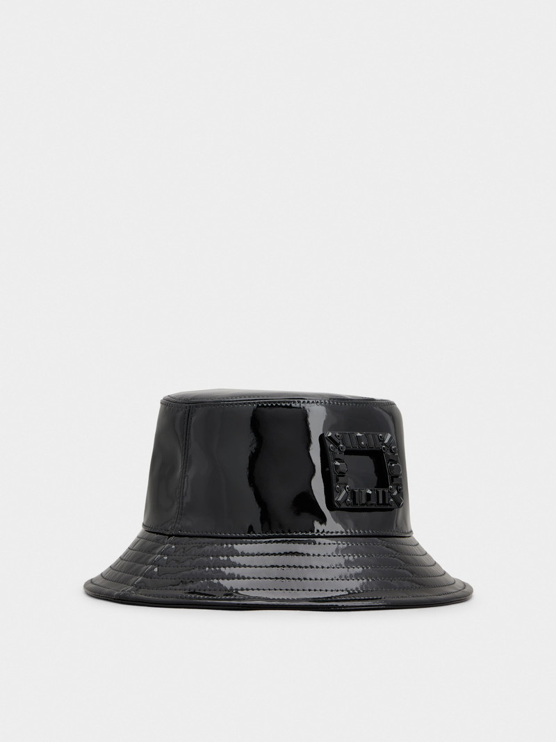 Roger Vivier Viv' Skate Buckle Fisherman Hat in Patent Leather outlook