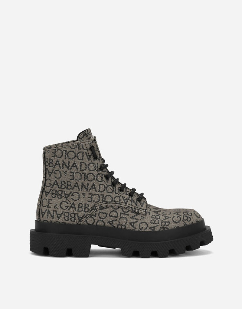 Coated jacquard ankle boots - 1