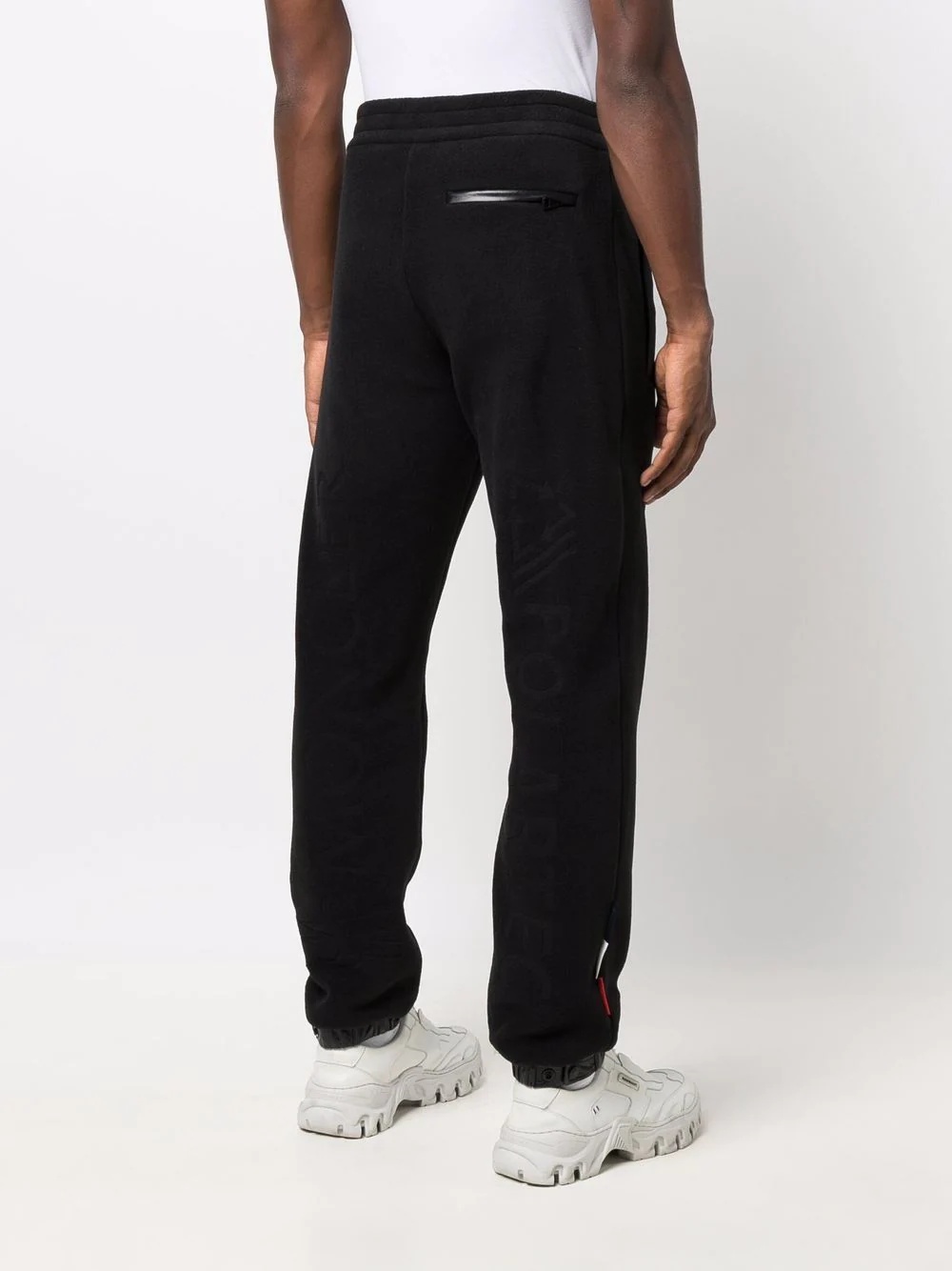 logo-patch reversible padded track pants - 4