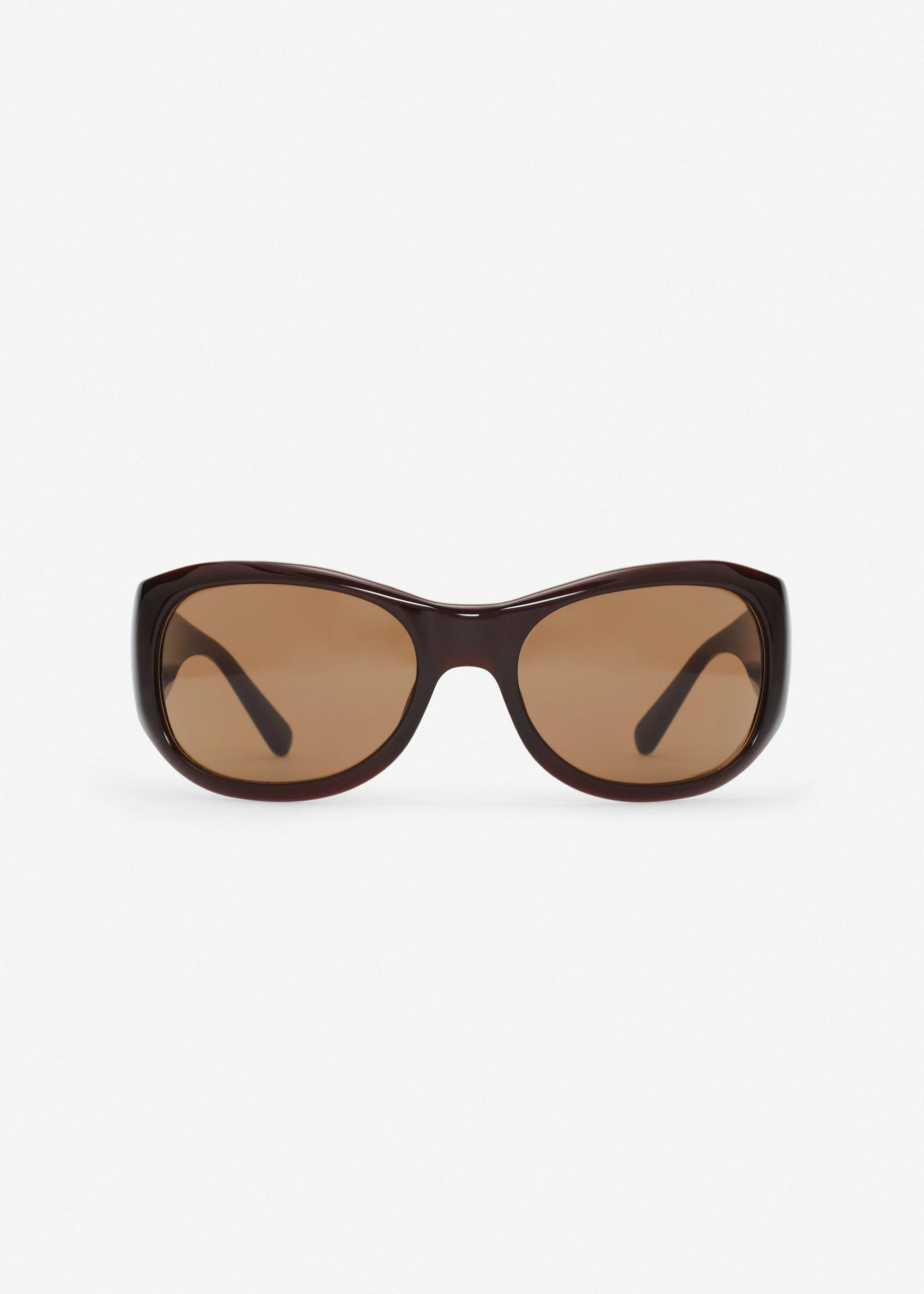 Round sunglasses in milky brown - 1