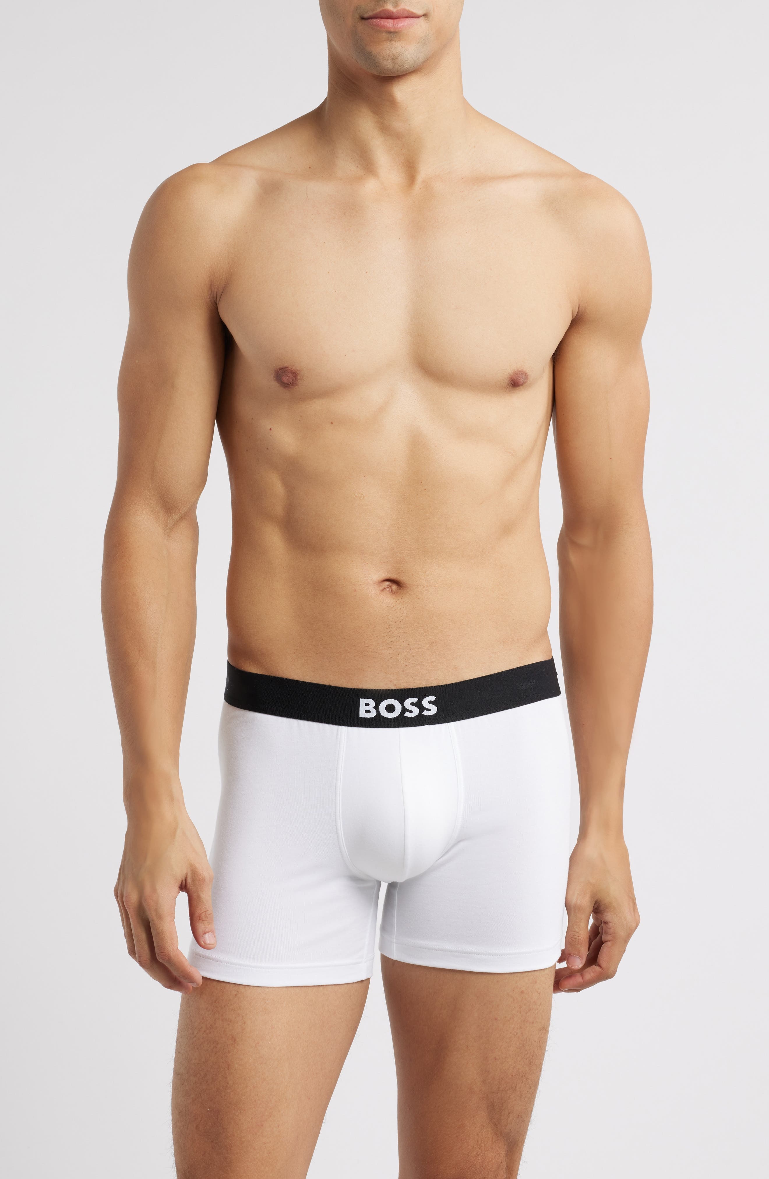 BOSS 3-Pack ONE Stretch Cotton Boxer Briefs in White at Nordstrom - 2