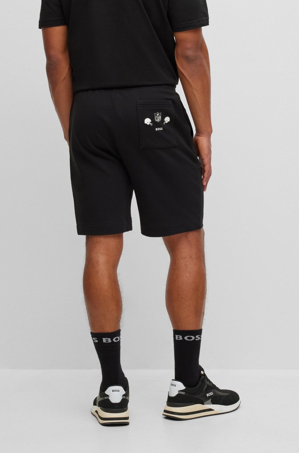BOSS X NFL COTTON-TERRY SHORTS WITH COLLABORATIVE BRANDING - 5
