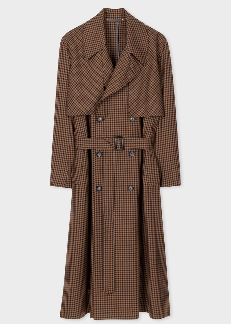 Gingham Trench Coat 1