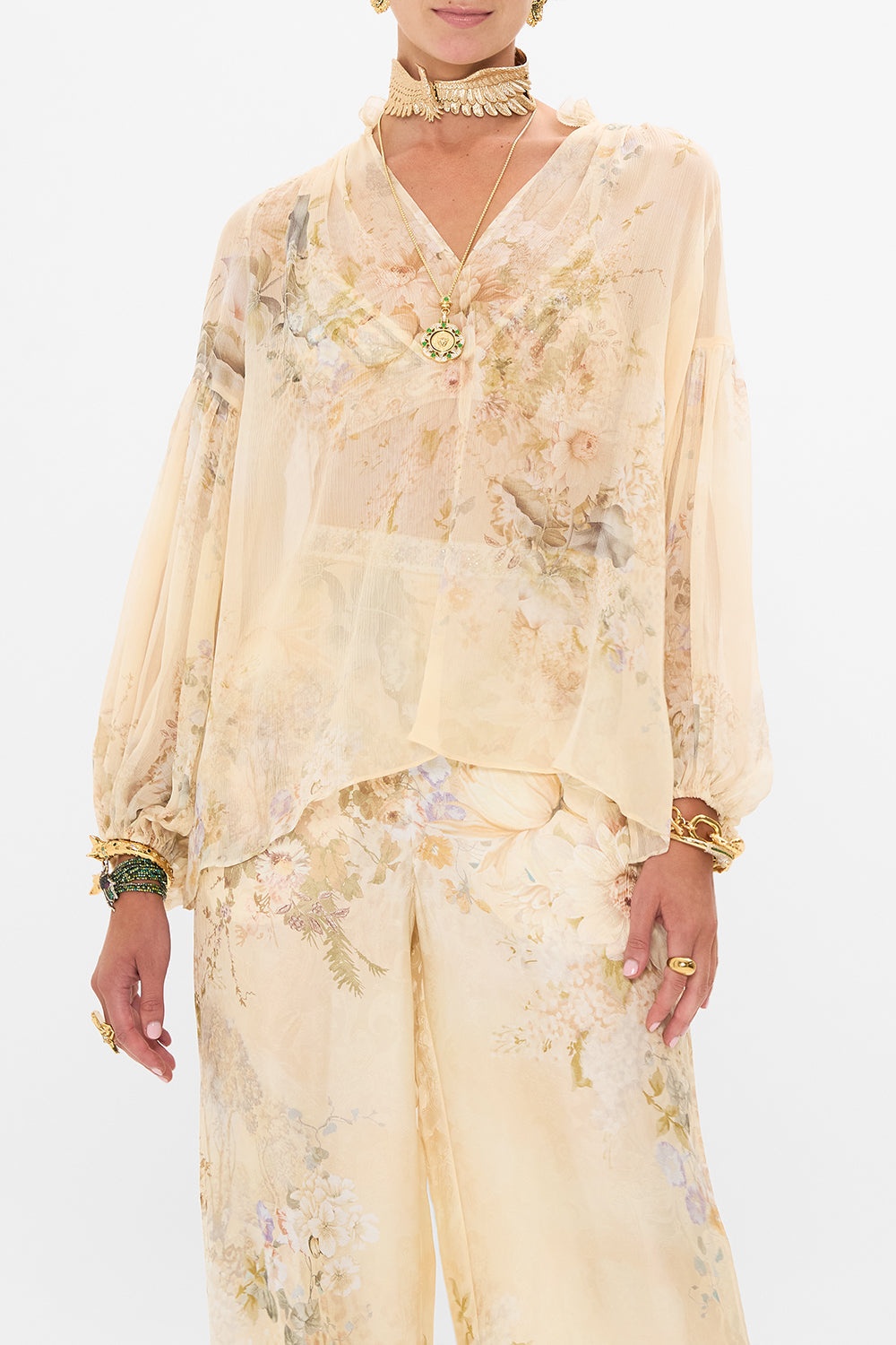 FRILL COLLARED BLOUSE - 5
