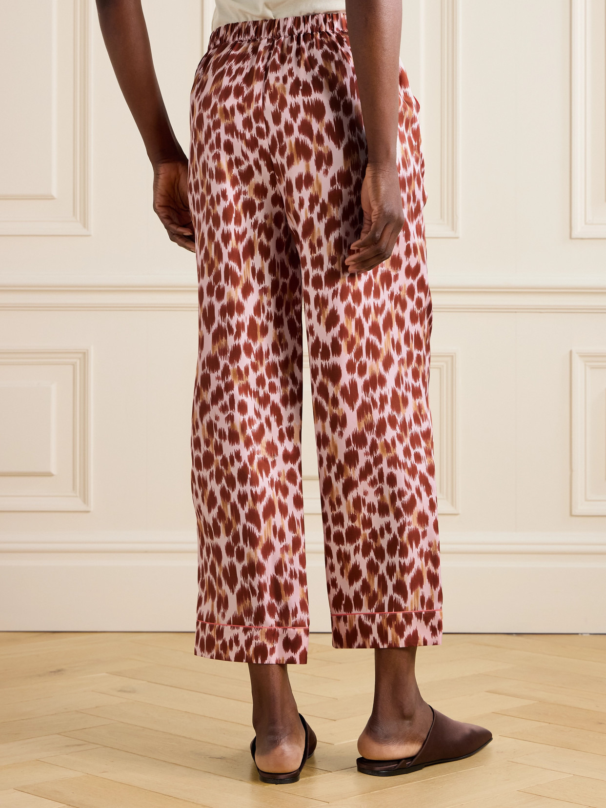 Fauve Jaragua Pleated Printed Silk-twill Pajama Pants - 3