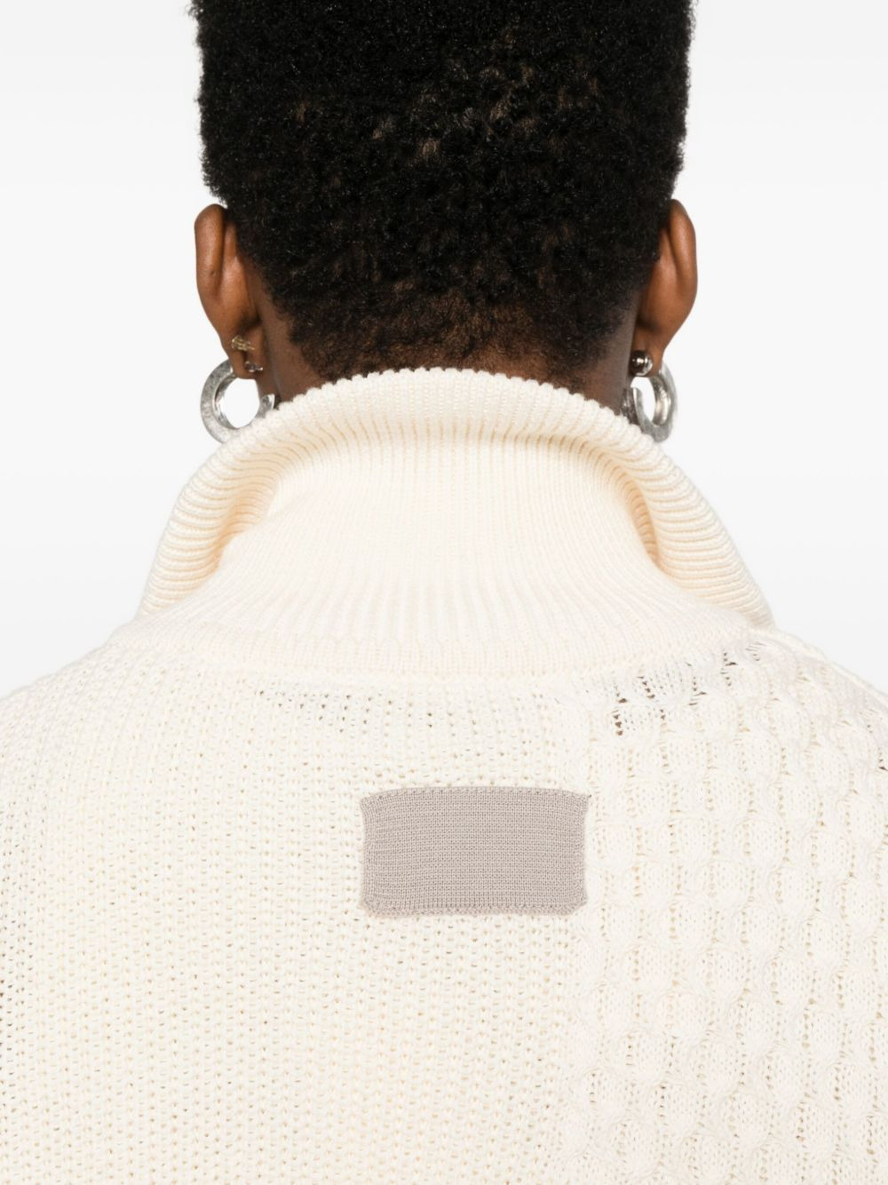 patterned-jacquard cardigan - 5