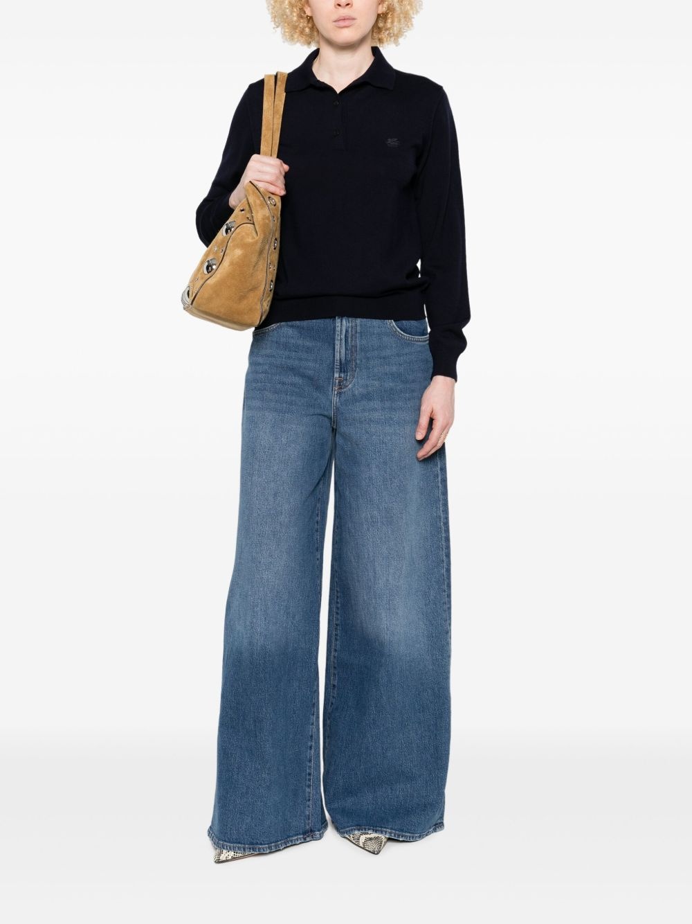 polo-collar sweatshirt - 2