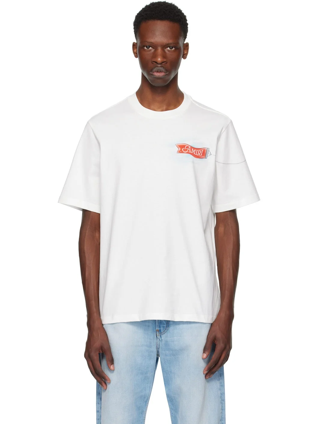 White 'AMIRI For the World' T-shirt - 1