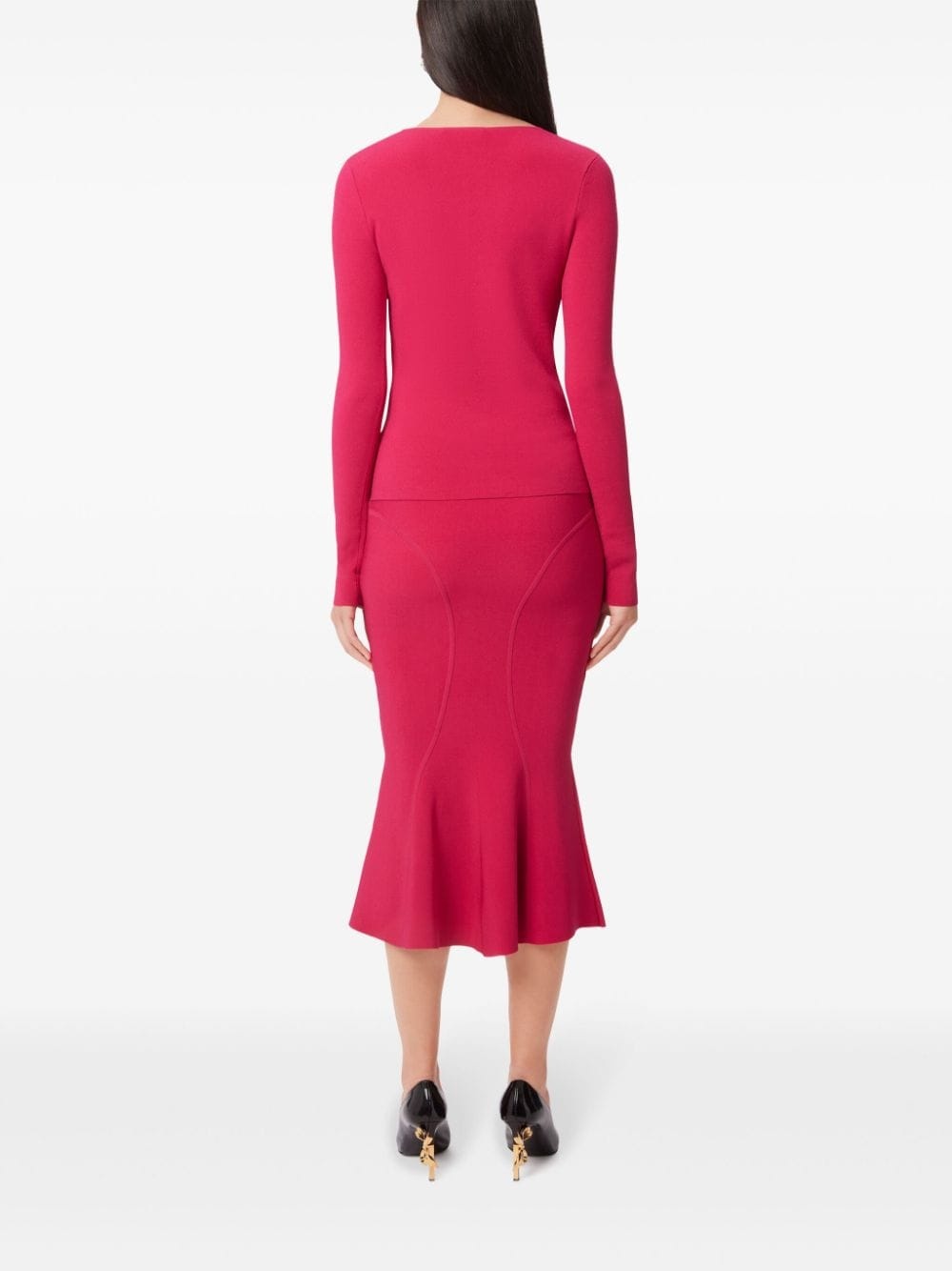 round-neck knitted jumper - 4