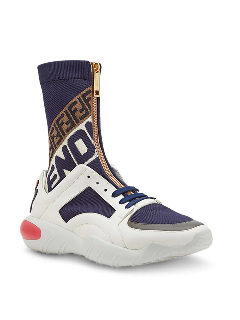 hi-top logo sneakers - 2