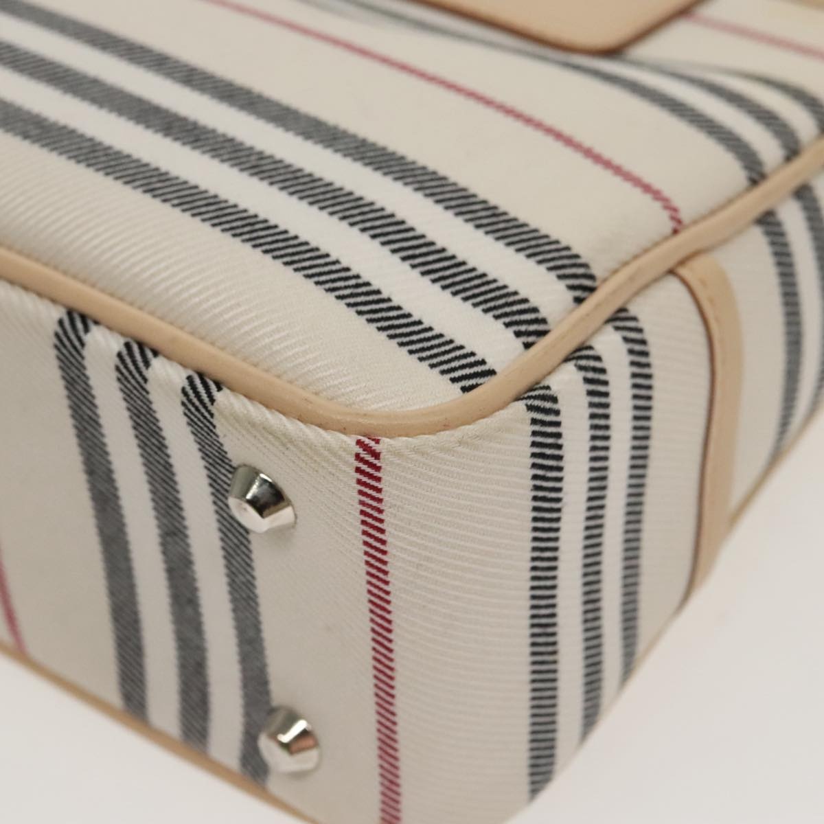 Burberry Nova Check Shoulder Bag Canvas Leather Beige White - 10
