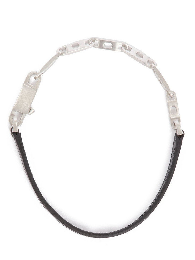 leather & chain-link choker 1