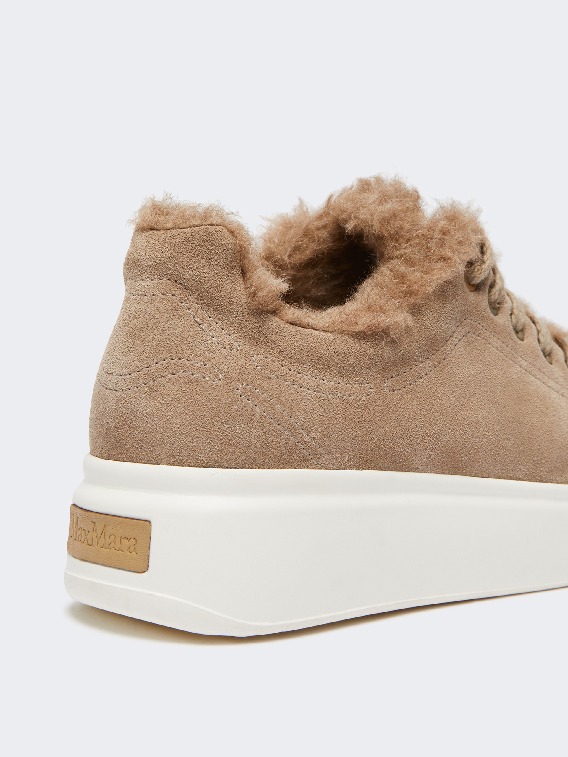 TMAXI3 Sneakers in suede, and alpaca and cashmere Teddy fabric - 5